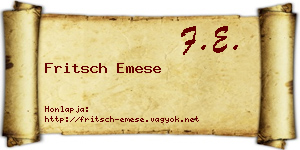 Fritsch Emese névjegykártya